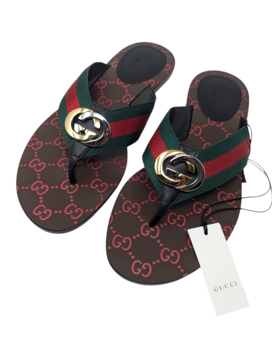 NIB Gucci Kika Interlocking GG Thong Flip Flop Sandal Size EU 39 - Picture 3 of 12
